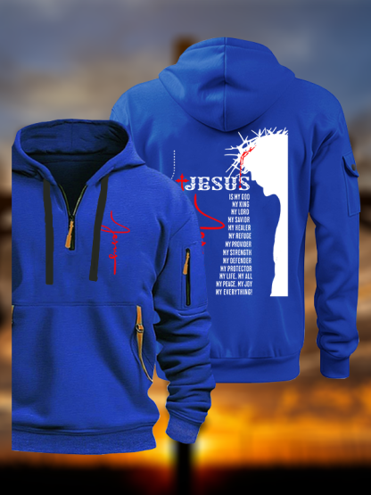 Jesus Crown Of Thorns Jesus God Christian Zipper Hoodies