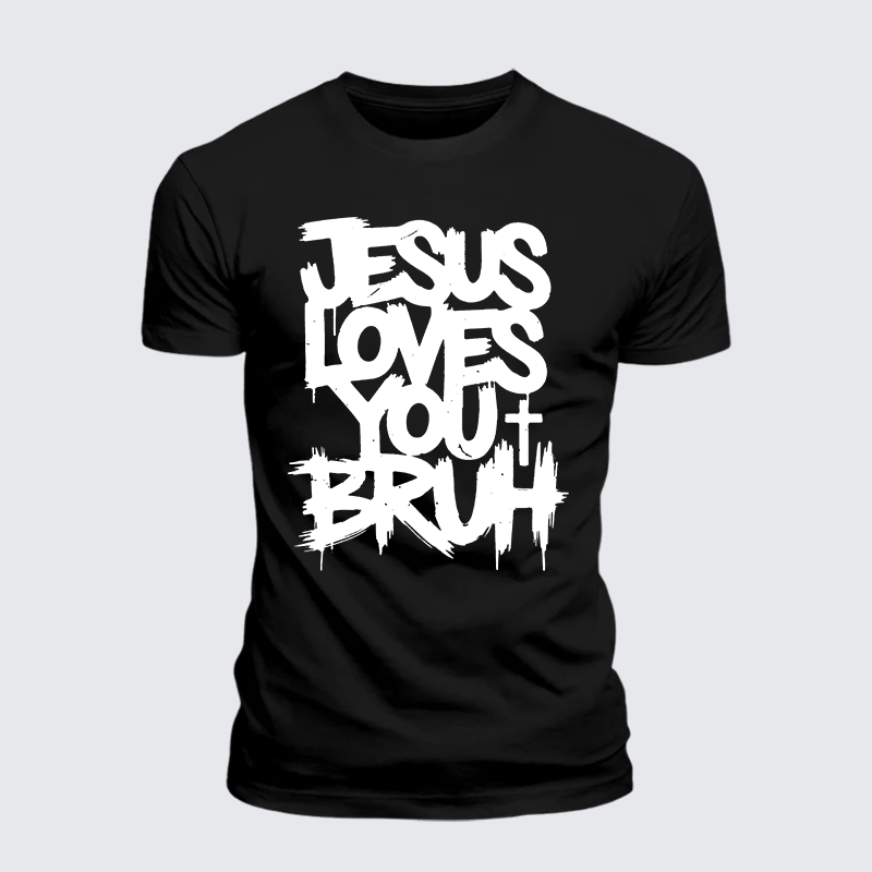 Man Of God Husband Dad Jesus God Christian Cotton T-Shirt