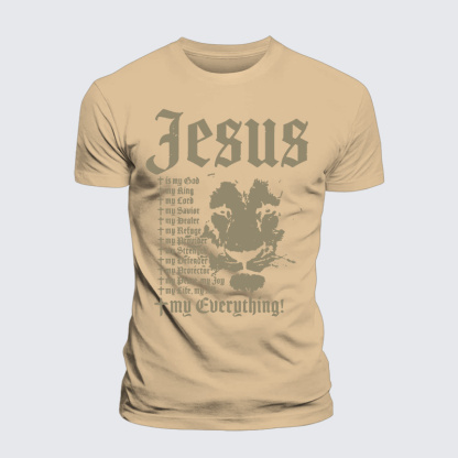 Jesus Is My God King Lord Jesus God Christian Premium Mercerized Cotton Tee