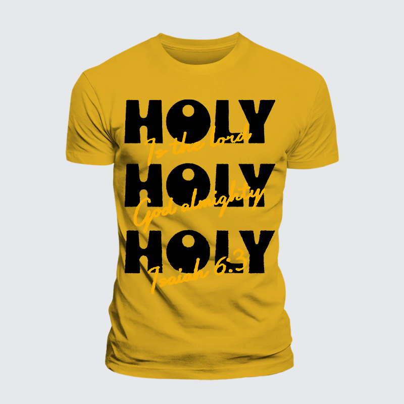Holy Holy Holy Jesus God Christian Premium Mercerized Cotton Tee