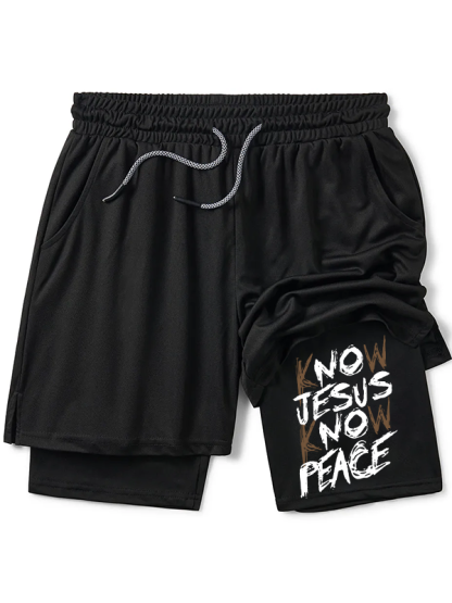 Know Jesus Know Peace Christian Performance Shorts