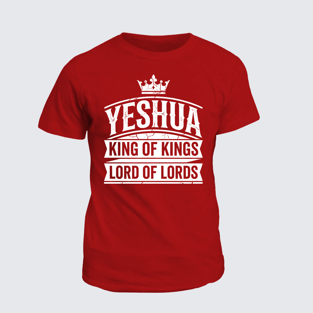 Yeshua King Of Kings Lord Of Lords Jesus God Christian Cotton T-Shirt