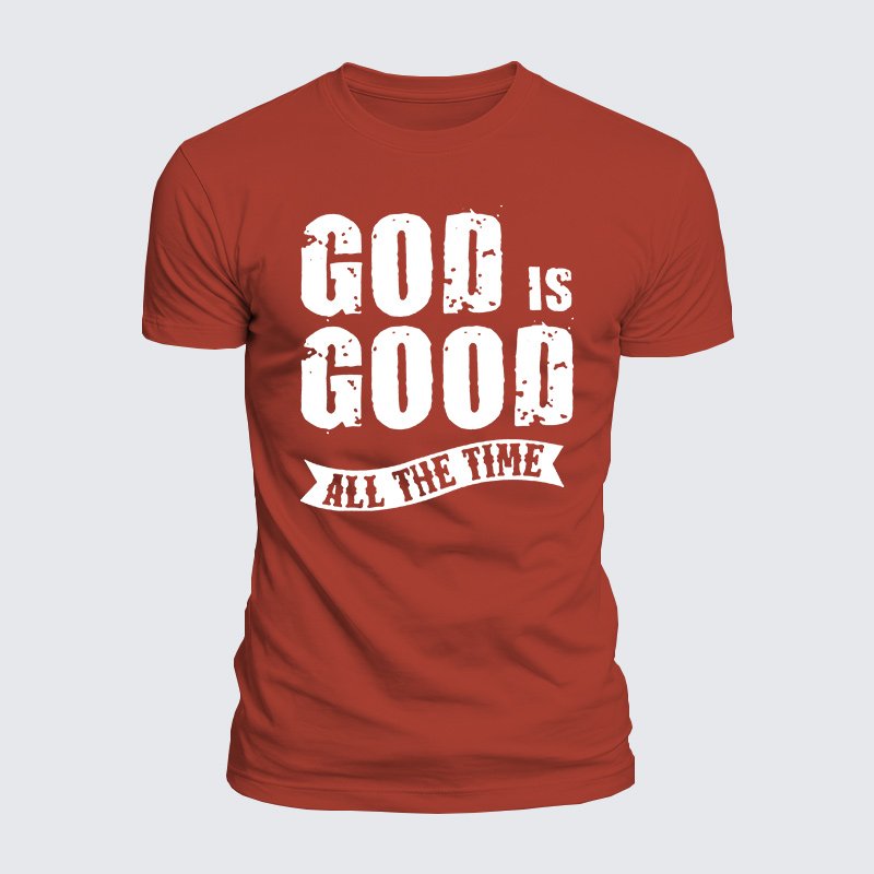 God Is Good All The Time Jesus God Christian  – Luxe Mercerized Interlock Cotton Tee