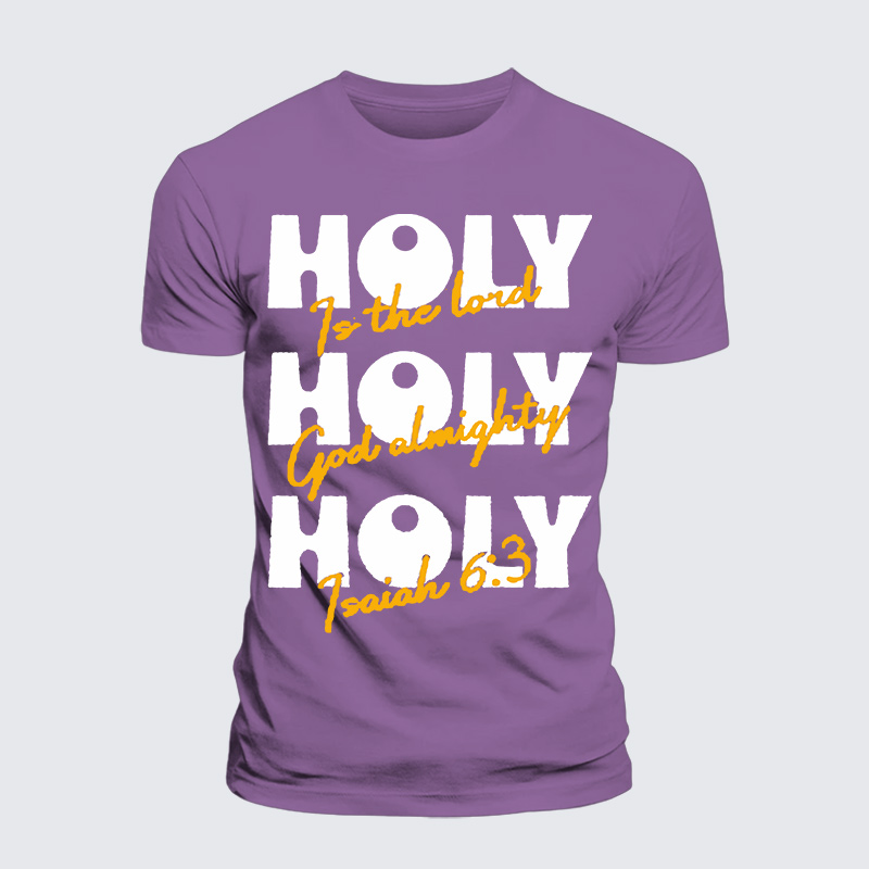 Holy Holy Holy Jesus God Christian Premium Mercerized Cotton Tee