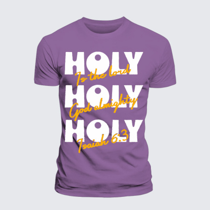 Holy Holy Holy Jesus God Christian Premium Mercerized Cotton Tee