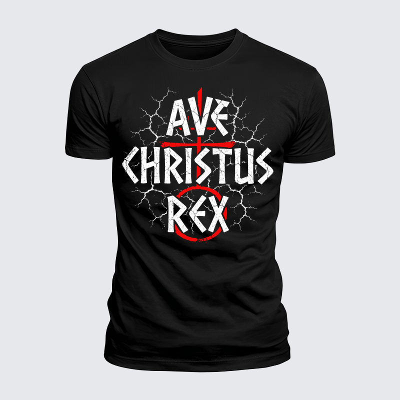 Luxe Mercerized Cotton Tee - Christ Is King- Ave Christus Rex