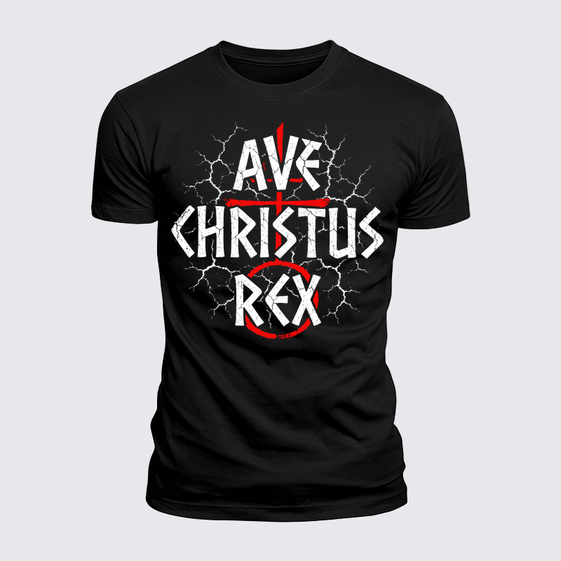 Luxe Mercerized Cotton Tee - Christ Is King- Ave Christus Rex