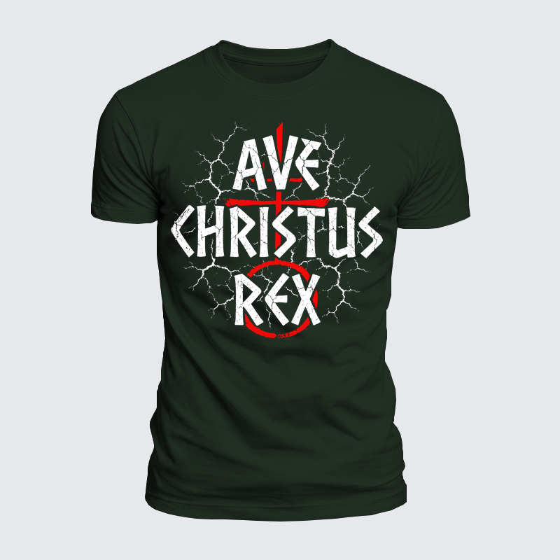 Luxe Mercerized Cotton Tee - Christ Is King- Ave Christus Rex