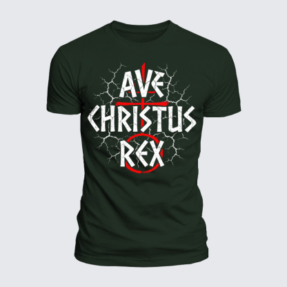 Luxe Mercerized Cotton Tee - Christ Is King- Ave Christus Rex