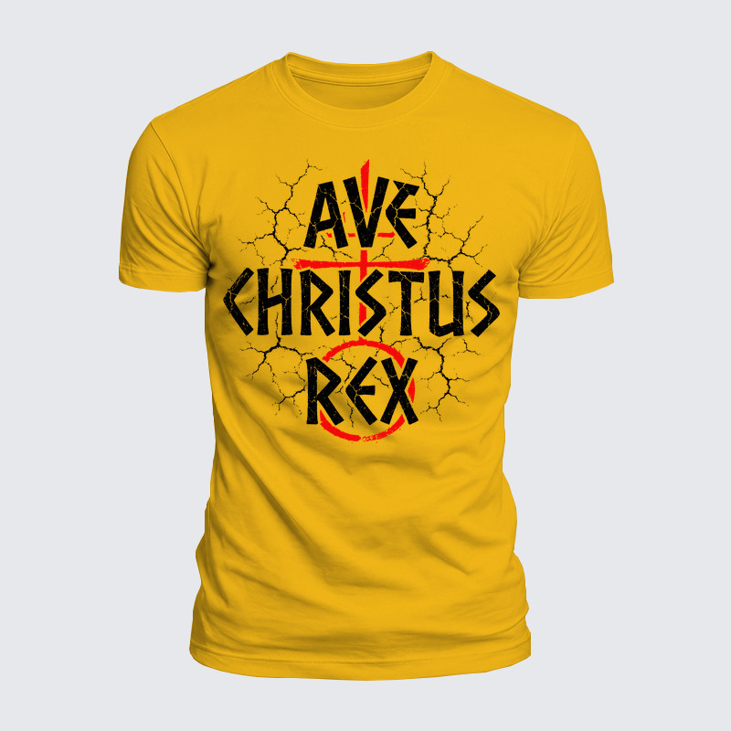 Luxe Mercerized Cotton Tee - Christ Is King- Ave Christus Rex
