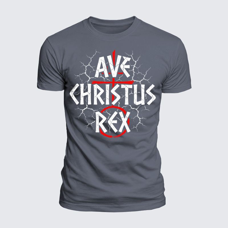 Luxe Mercerized Cotton Tee - Christ Is King- Ave Christus Rex