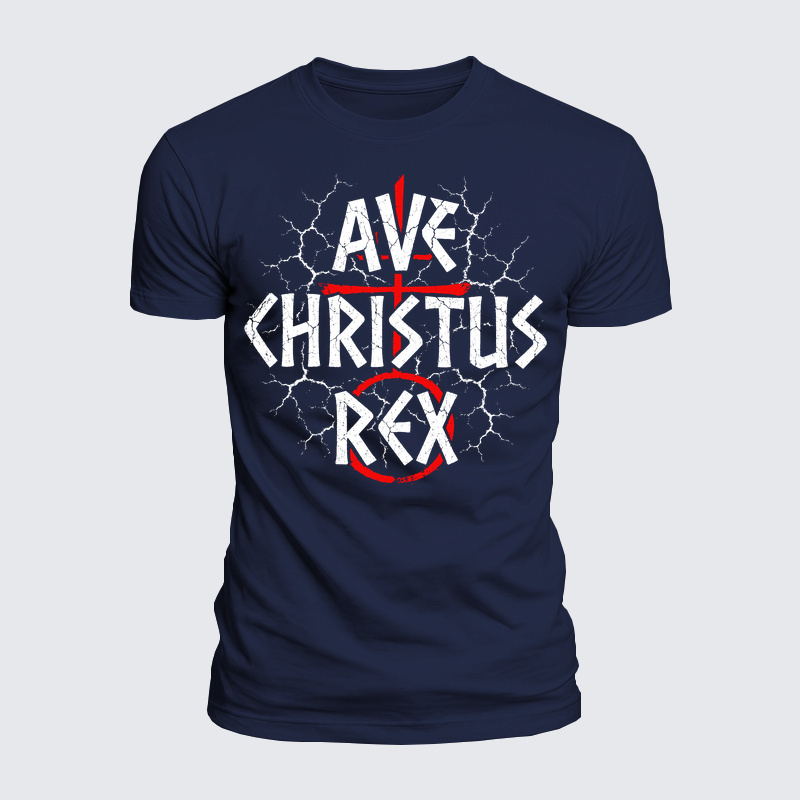 Luxe Mercerized Cotton Tee - Christ Is King- Ave Christus Rex