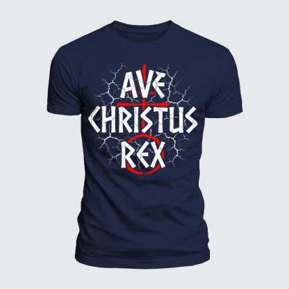 Luxe Mercerized Cotton Tee - Christ Is King- Ave Christus Rex