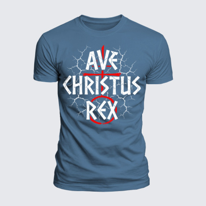 Luxe Mercerized Cotton Tee - Christ Is King- Ave Christus Rex