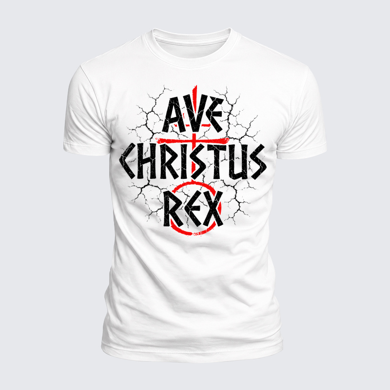 Luxe Mercerized Cotton Tee - Christ Is King- Ave Christus Rex