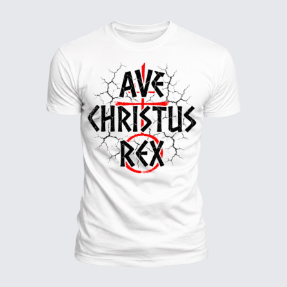 Luxe Mercerized Cotton Tee - Christ Is King- Ave Christus Rex