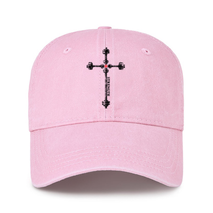 Heritage Washed Cap - Strength in the Lord – Christian Gym Jerusalem Cross