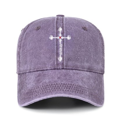 Heritage Washed Cap - Strength in the Lord – Christian Gym Jerusalem Cross