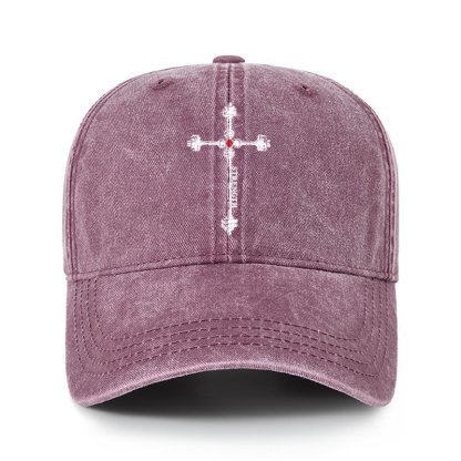 Heritage Washed Cap - Strength in the Lord – Christian Gym Jerusalem Cross