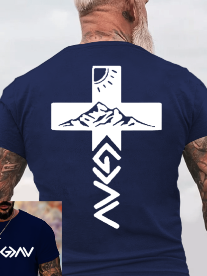 God is Greater than the Highs & Lows Jesus God Christian Cotton T-Shirt