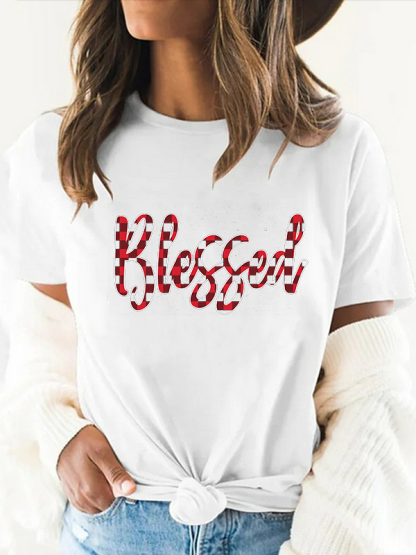 Blessed Plaid T-shirt