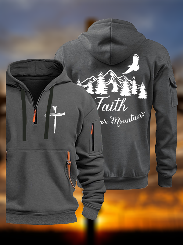 Faith Can Move Mountains Jesus God Christian Zipper Hoodies