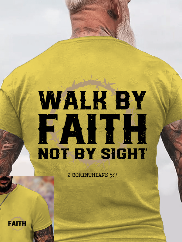 Walk by Faith Christian Cotton T-Shirt