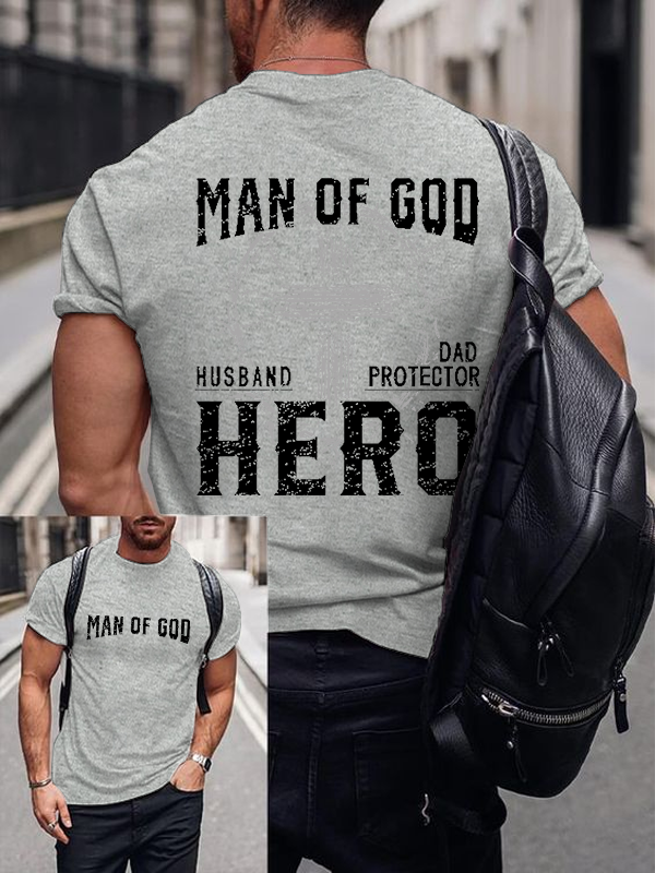 Man of God Christian Cotton T-Shirt