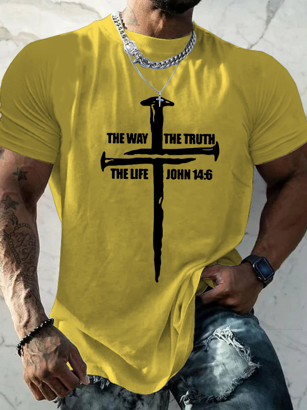 The Way The Truth The Life Christian Cotton T-Shirt