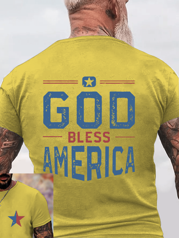 God Bless America Christian Cotton T-Shirt