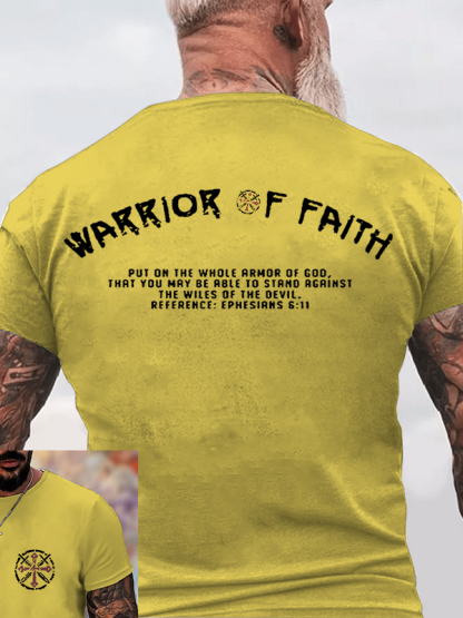 Warrior of Faith Christian Cotton T-Shirt