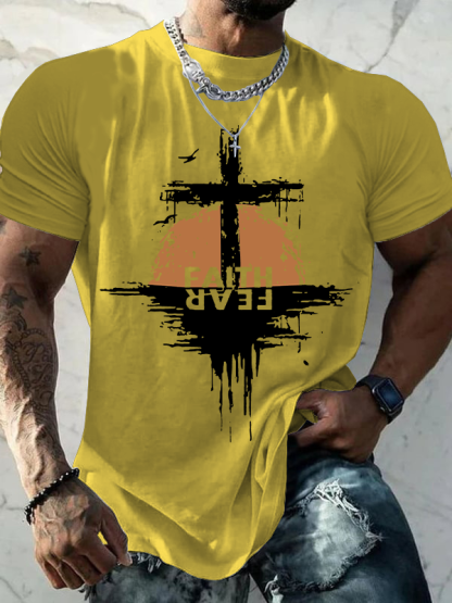 Faith Fear Christian Cotton T-Shirt