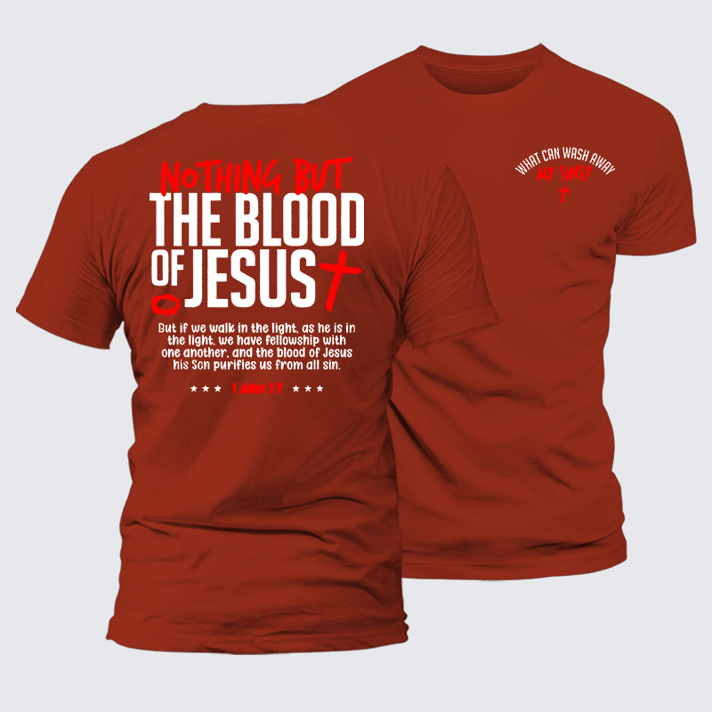 What Can Wash Away My Sins Jesus God Christian Premium Mercerized Cotton Tee