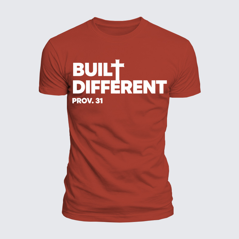 Built Different Proy 31 Jesus God Christian  – Luxe Mercerized Interlock Cotton Tee