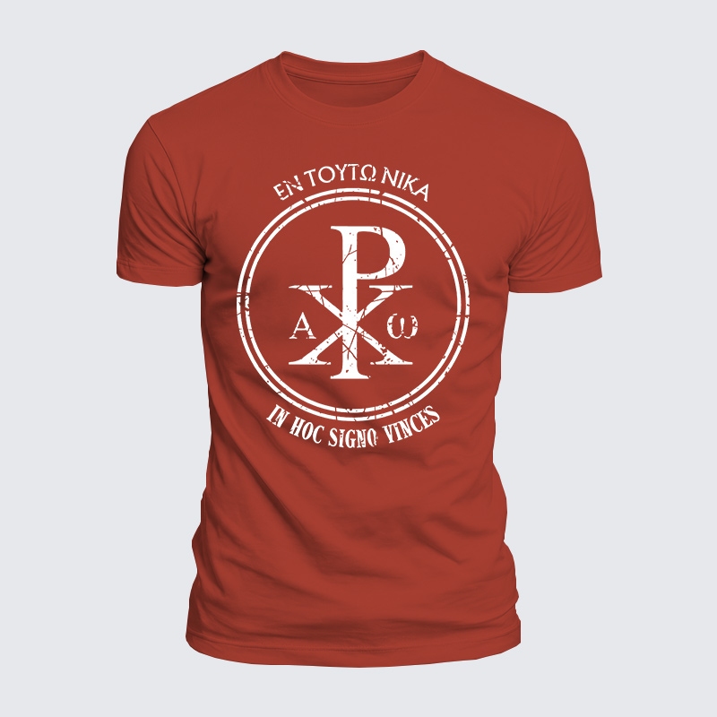 In This Sign Conquer Jesus God Christian  – Luxe Mercerized Interlock Cotton Tee