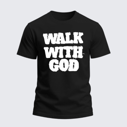 Heavyweight Cotton Tee - Walk with Jesus God