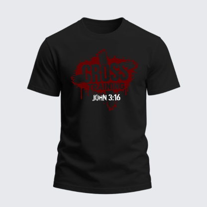 Heavyweight Cotton Tee - Christian Cross