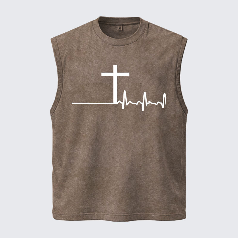 Washed Tank Top -  ECG Cross