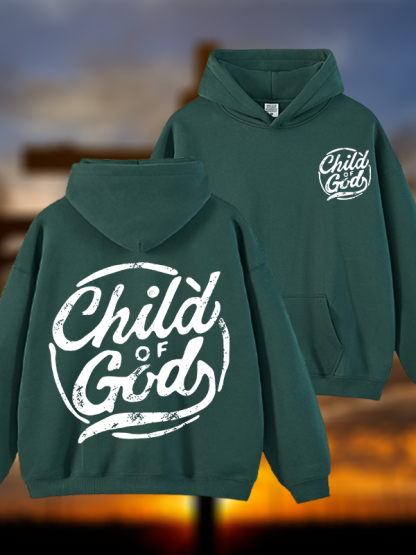 Child Of God Jesus God Christian Plush Fleece-Lined Hoodie