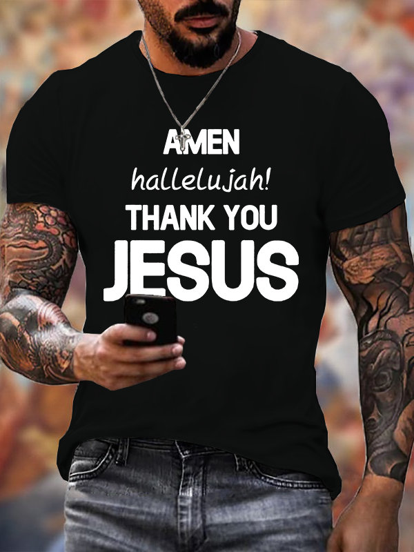 Classic Cotton Tee - Amen Hallelujah -soulsbelief