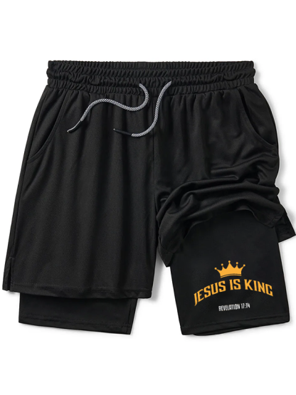 Jesus Is King Christian Performance Shorts