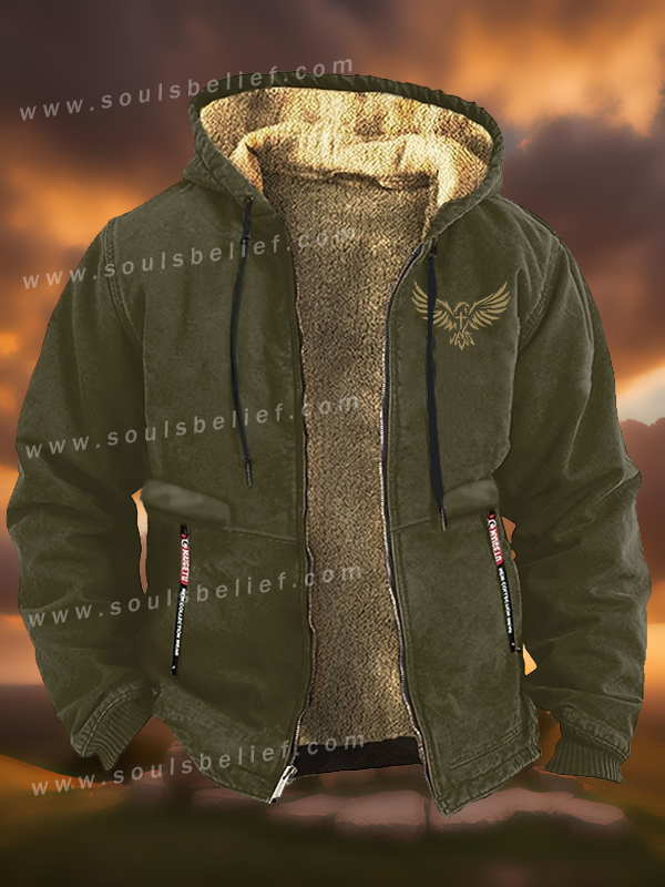 Wings Like Eagles Cross Jesus God Christian Zipper Hooded Jacket
