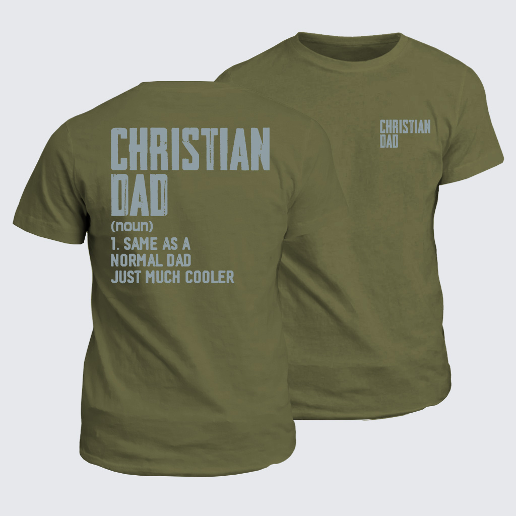 Christian Dad Jesus God Christian Cotton T-Shirt