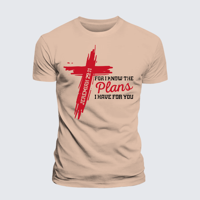 I Know The Plans I Have For You Jesus God Christian Premium Mercerized Cotton Tee