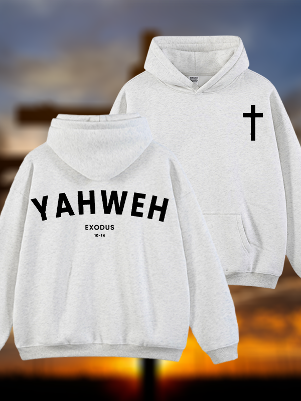 Yahweh Jesus God Christian Plush Fleece-Lined Hoodie
