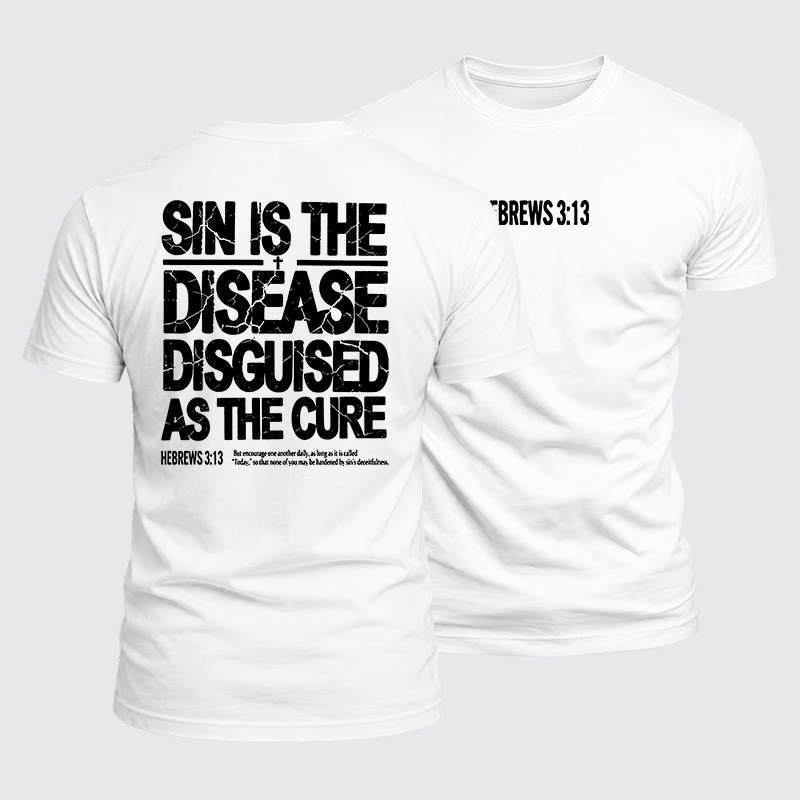 Sin Is The Disease Jesus God Christian  – Luxe Mercerized Interlock Cotton Tee