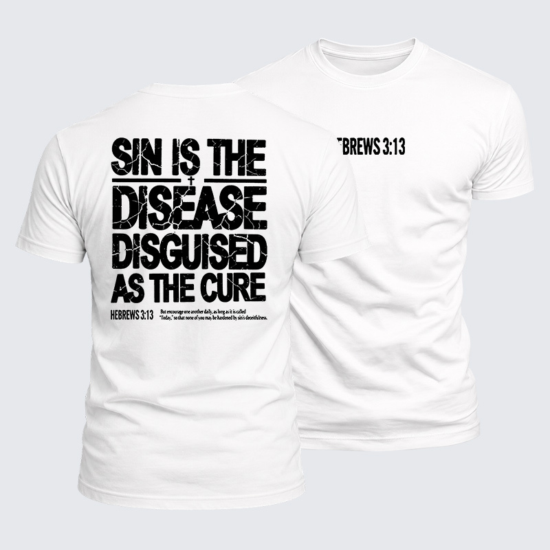Sin Is The Disease Jesus God Christian  – Luxe Mercerized Interlock Cotton Tee