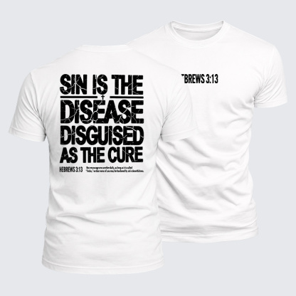 Sin Is The Disease Jesus God Christian  – Luxe Mercerized Interlock Cotton Tee