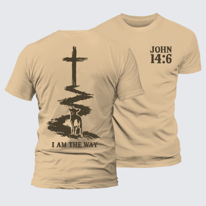 I Am The Way Jesus God Christian Premium Mercerized Cotton Tee