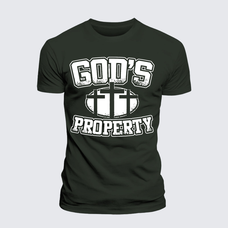 Property Of God Jesus God Christian Premium Mercerized Cotton Tee